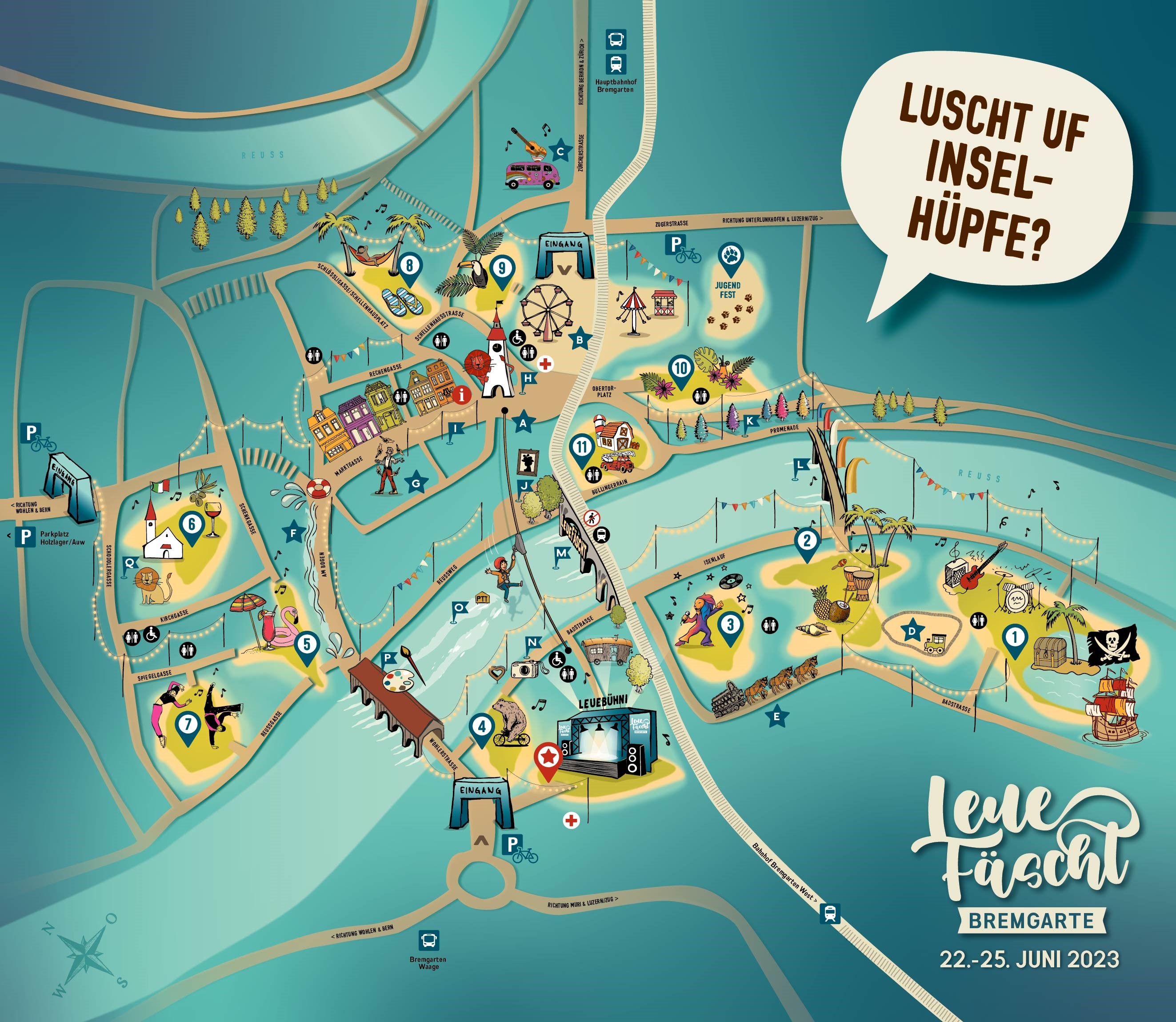 Bild des Situtionsplans des Festes